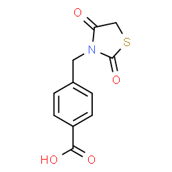 4-[(2,4-Dioxo-1,3-thiazolidin-3-yl)methyl]benzoic acid结构式