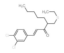 1-Nonen-3-one, 1-(3,4-dichlorophenyl)-4-[(ethylthio)methyl]-, (E)-结构式