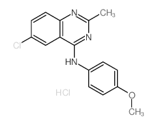 6-chloro-N-(4-methoxyphenyl)-2-methyl-quinazolin-4-amine structure