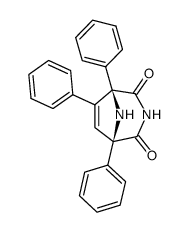 1,5,6-triphenyl-3,8-diazabicyclo[3.2.1]oct-6-ene-2,4-dione结构式