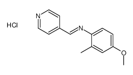 4-Methoxy-2-methyl-N-(4-pyridinylmethylene)benzenamine monohydrochlori de Structure