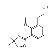 2-[2-Methoxy-3-(2-hydroxyethyl)phenyl]-4,4-dimethyl-2-oxazoline结构式