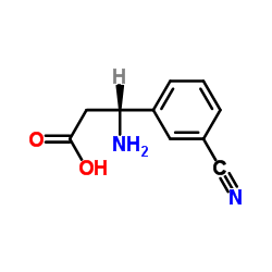 (R)-H-β-Phe(3-CN)-OH结构式