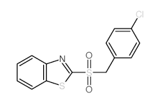 Benzothiazole,2-[[(4-chlorophenyl)methyl]sulfonyl]- structure