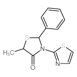 4-Thiazolidinone,5-methyl-2-phenyl-3-(2-thiazolyl)- Structure