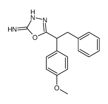 5-[1-(4-methoxyphenyl)-2-phenylethyl]-1,3,4-oxadiazol-2-amine结构式