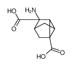 Tricyclo[2.2.1.02,6]heptane-1,3-dicarboxylic acid, 3-amino-, (1R,2S,3R,4R,6R)- (9CI)结构式