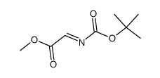 2-(N-tert-butoxycarbonylimino)acetic acid methyl ester结构式