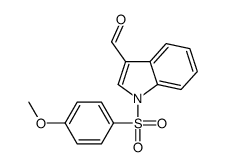 1-(4-methoxyphenyl)sulfonylindole-3-carbaldehyde结构式