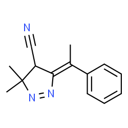 3H-Pyrazole-4-carbonitrile,4,5-dihydro-3,3-dimethyl-5-(1-phenylethylidene)-,(5Z)-(9CI) structure