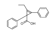 2-ethyl-1,3-diphenylcycloprop-2-ene-1-carboxylic acid Structure