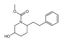 methyl 5-hydroxy-2-(2-phenylethyl)piperidine-1-carboxylate Structure