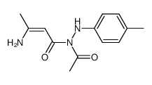 (Z)-N-acetyl-3-amino-N'-(p-tolyl)but-2-enehydrazide结构式
