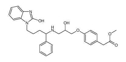 methyl 4-[3-[[3-(2,3-dihydro-2-oxo-1H-benzimidazol-1-yl)propyl]benzylamino]-2-hydroxypropoxy]phenylacetate结构式
