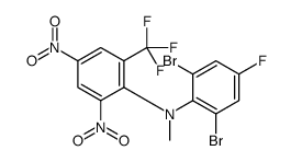N-(2,6-dibromo-4-fluorophenyl)-N-methyl-2,4-dinitro-6-(trifluoromethyl)aniline结构式