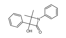 4,4-dimethyl-1,3-diphenyl-3-hydroxyazetidin-2-one结构式