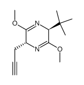 (2S,5R)-2-(tert-butyl)-3,6-dimethoxy-5-(prop-2-yn-1-yl)-2,5-dihydropyrazine结构式