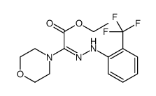 4-Morpholineacetic acid, α-[2-[2-(trifluoromethyl)phenyl]hydrazinylidene]-, ethyl ester Structure