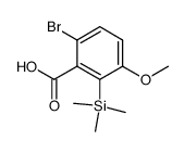 6-bromo-3-methoxy-2-(trimethylsilyl)benzoic acid Structure
