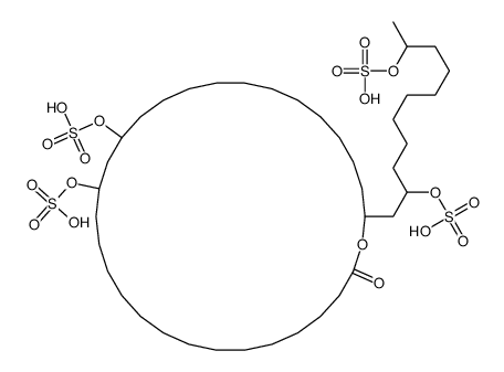 [2-(2,10-disulfooxyundecyl)-30-oxo-14-sulfooxy-oxacyclotriacont-16-yl] hydrogen sulfate结构式