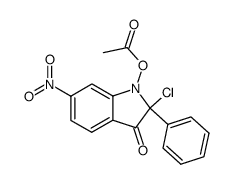 Pseudoindoxyl,2-chloro-1-hydroxy-6-nitro-2-phenyl-,acetate (2CI) picture