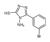 4-氨基-5-(3-溴苯基)-4H-1,2,4-噻唑-3-硫醇结构式