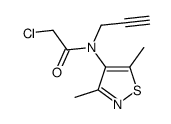 2-chloro-N-(3,5-dimethyl-1,2-thiazol-4-yl)-N-prop-2-ynylacetamide Structure