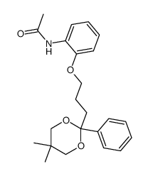 2-(3-(5,5-dimethyl-2-phenyl-1,3-dioxan-2-yl)propoxy)acetanilide结构式