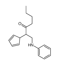 1-anilino-2-cyclopenta-2,4-dien-1-ylheptan-3-one结构式