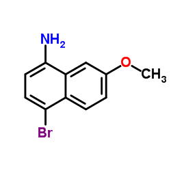 4-Bromo-7-methoxy-1-naphthalenamine结构式