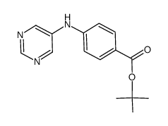 4-(pyrimidin-5-ylamino)-benzoic acid tert-butyl ester结构式