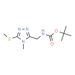 tert-butyl ((4-Methyl-5-(Methylthio)-4H-1,2,4-triazol-3-yl)Methyl)carbaMate结构式