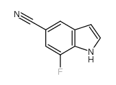 7-氟-1H-吲哚-5-甲腈结构式