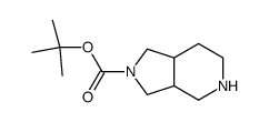 tert-butyl hexahydro-1H-pyrrolo[3,4-c]pyridine-2(3H)-carboxylate structure