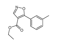 Ethyl 5-(3-methylphenyl)-1,2-oxazole-4-carboxylate结构式