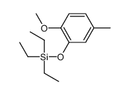 triethyl-(2-methoxy-5-methylphenoxy)silane Structure