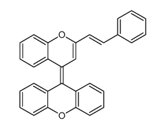 9H-Xanthene, 9-[2-(2-phenylethenyl)-4H-1-benzopyran-4-ylidene] Structure