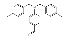 4-[bis[(4-methylphenyl)methyl]amino]benzaldehyde Structure