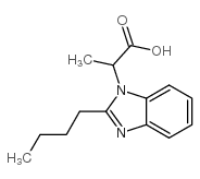 2-(2-butylbenzimidazol-1-yl)propanoic acid Structure