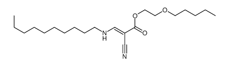 2-pentoxyethyl 2-cyano-3-(decylamino)prop-2-enoate结构式