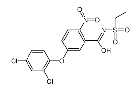 5-(2,4-dichlorophenoxy)-N-ethylsulfonyl-2-nitrobenzamide结构式