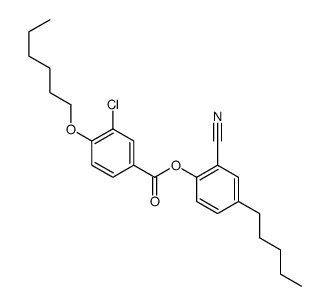 (2-cyano-4-pentylphenyl) 3-chloro-4-hexoxybenzoate结构式