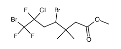 methyl 3,3-dimethyl-4,7-dibromo-6-chloro-6,7,7-trifluoroheptanoate Structure