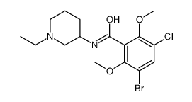 3-bromo-5-chloro-N-(1-ethylpiperidin-3-yl)-2,6-dimethoxybenzamide结构式