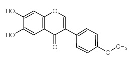 6,7-二羟基-4-甲氧基异黄酮结构式
