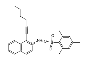 2-amino-1-(hex-1-yn-1-yl)isoquinolin-2-ium 2,4,6-trimethylbenzenesulfonate Structure