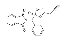 N-phthalyl-1-amino-1-phenylmethanephosphonic acid 2-cyanoethyl-methyl diester结构式
