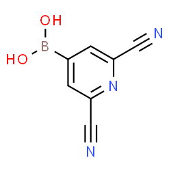 2,6-Dicyanopyridine-4-boronic acid结构式