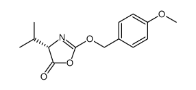 5(4H)-Oxazolone, 2-[(4-methoxyphenyl)methoxy]-4-(1-methylethyl)-, (S)结构式
