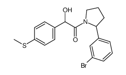 1-[2-(3-bromo-phenyl)-pyrrolidin-1-yl]-2-hydroxy-2-(4-methylsulfanyl-phenyl)-ethanone Structure